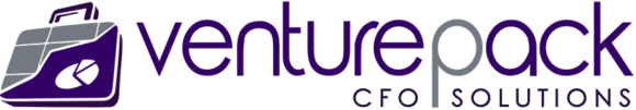 A green background with purple letters that say venture capital.
